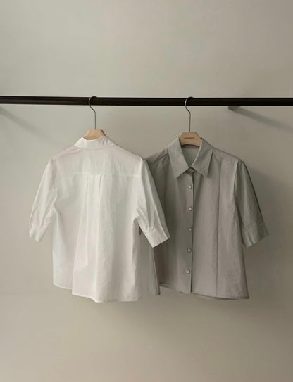 *Sheer Collar Blouse