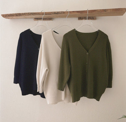 Soft V neck Cardigan (~10/4)
