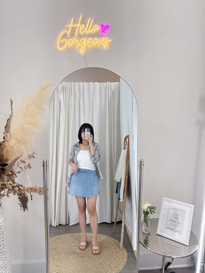 Denim Wrap Skirt