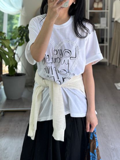 Lace Heart T-shirt - AdoreMeU