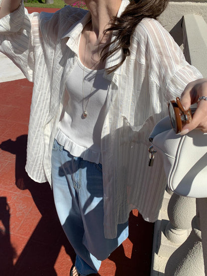 *Lightweight Stripe Summer Shirt