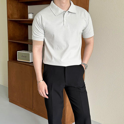Collar  Muscle Short Sleeve - AdoreMeU