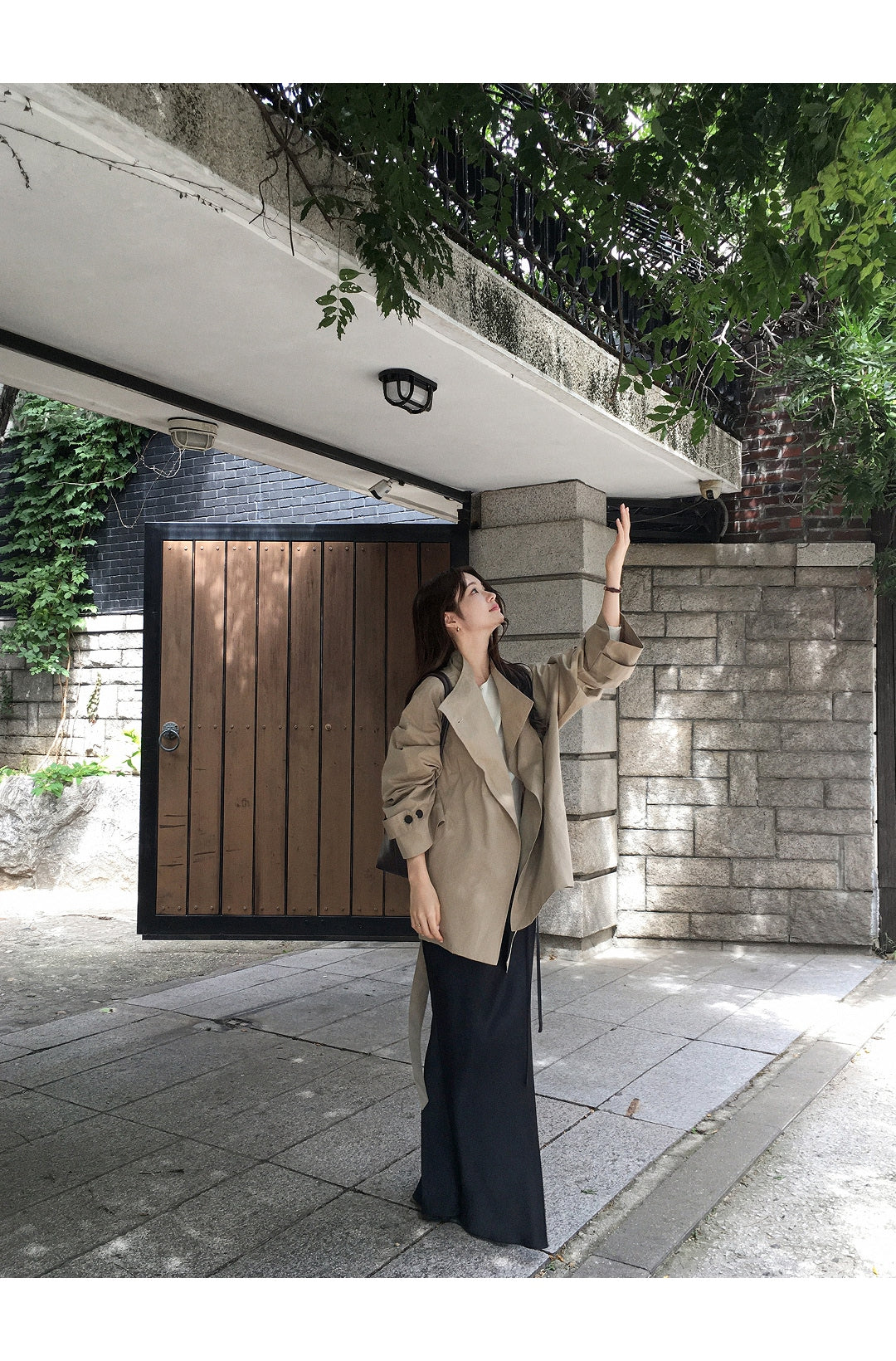High-Neck Trench Jacket