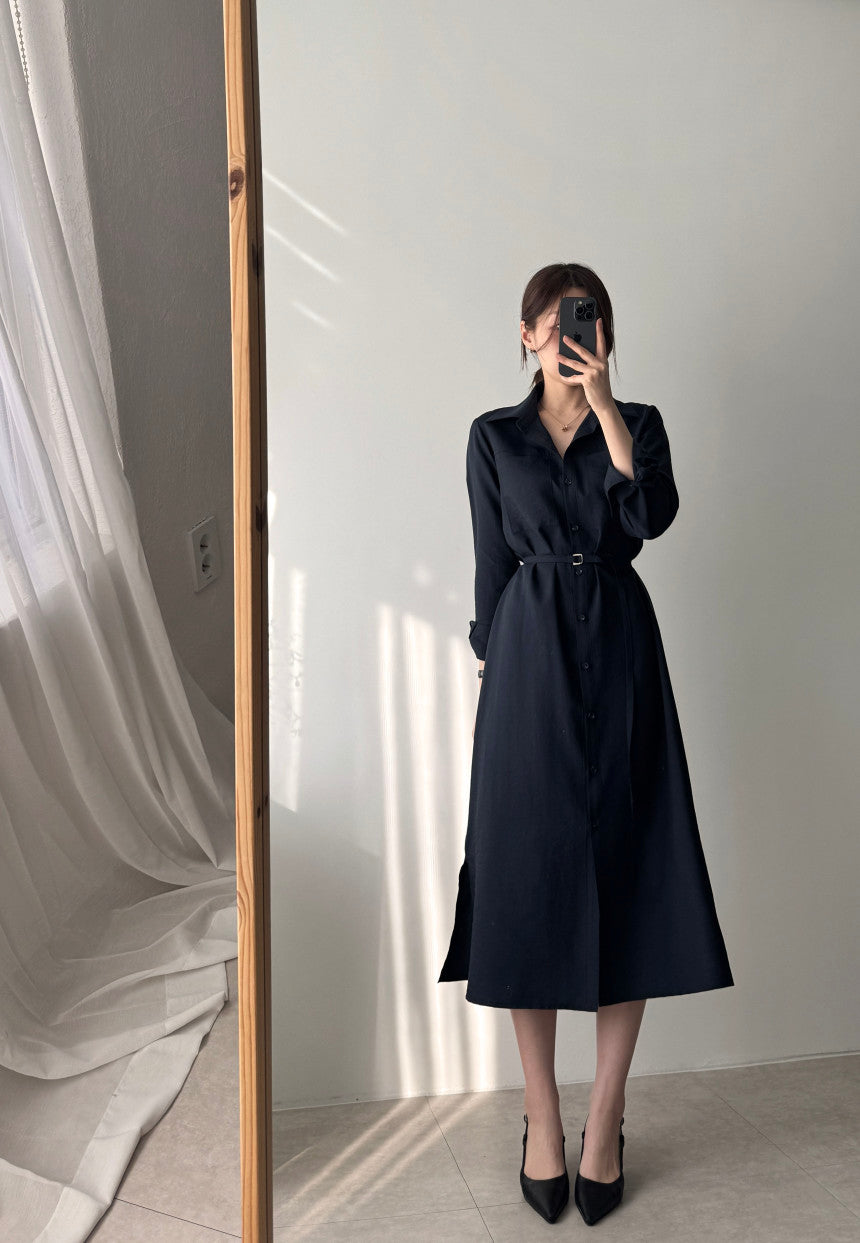 * Shirt Collar Dress