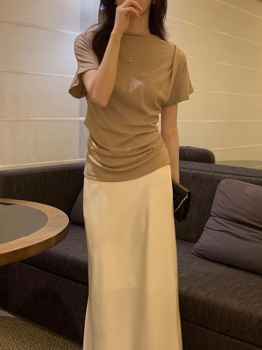 *  Elise Mock Neck Top