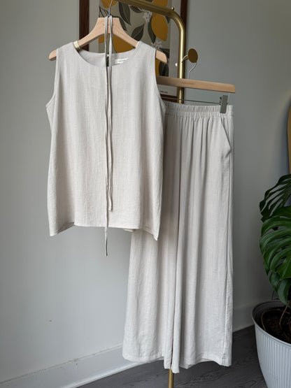 Linen Sleeveless and pants Set(~6/21)