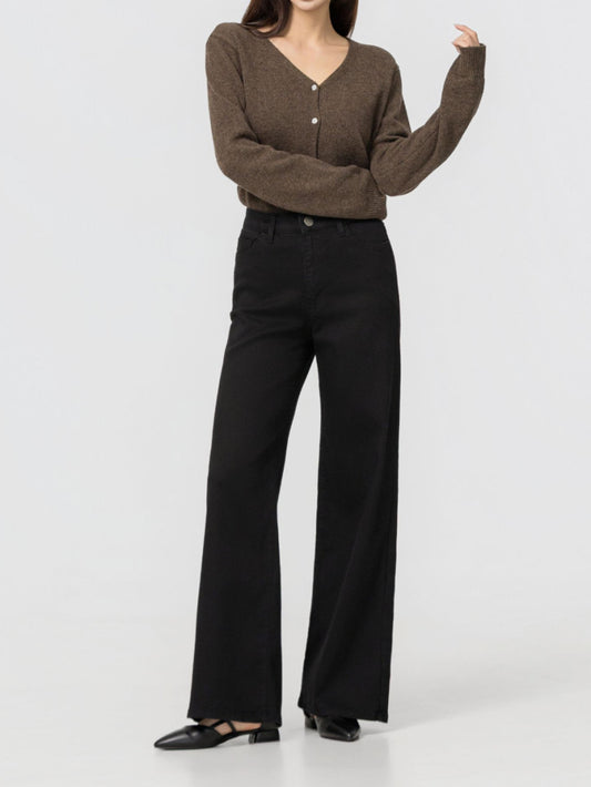 Flare Black Jeans - AdoreMeU