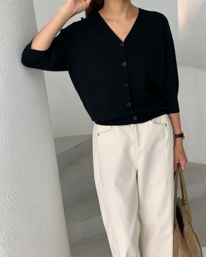 Soft V neck Cardigan (~10/4)