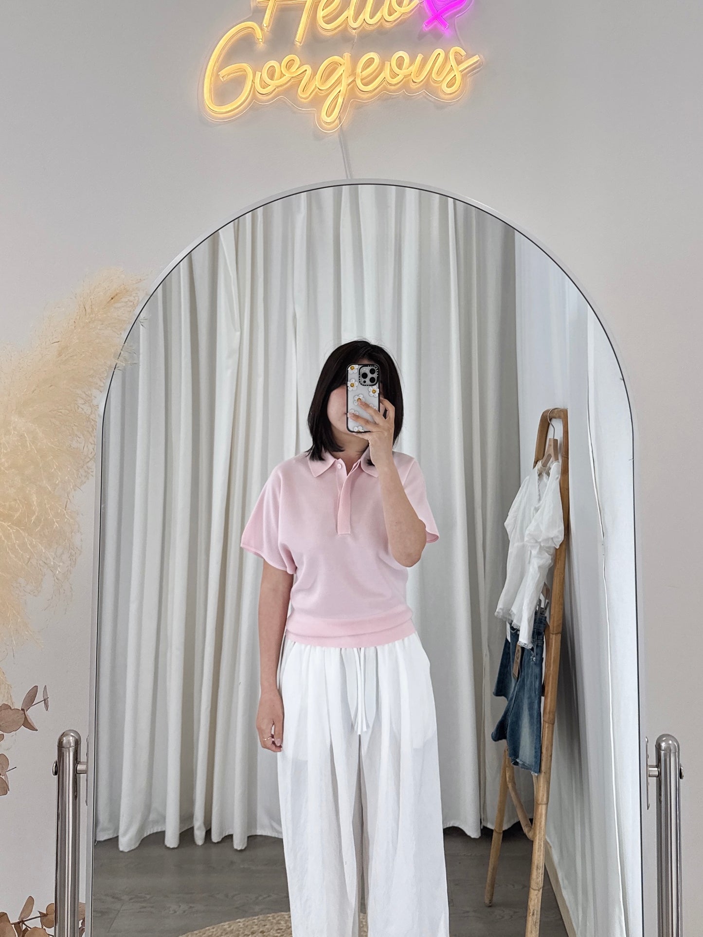 Plume Collar Knit Top (~6/4)
