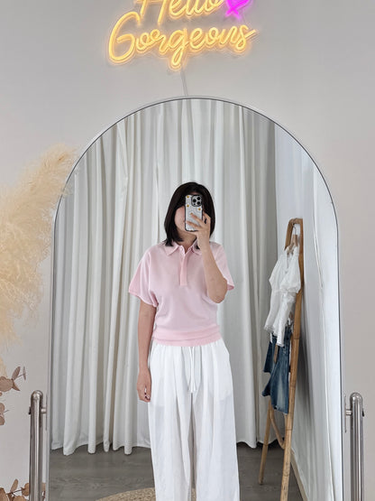 Plume Collar Knit Top (~6/4)