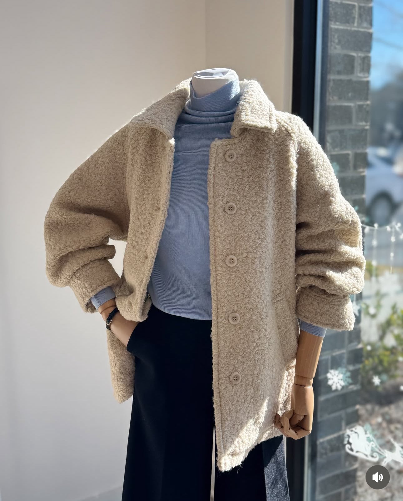 Wool Boucle Coat
