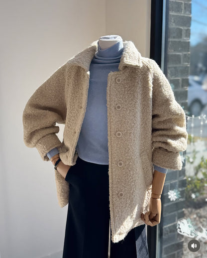 Wool Boucle Coat