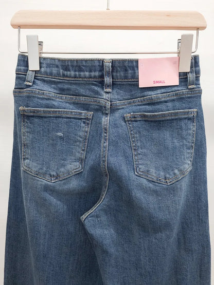 Cat Distressed Wide Denim (~10/25)
