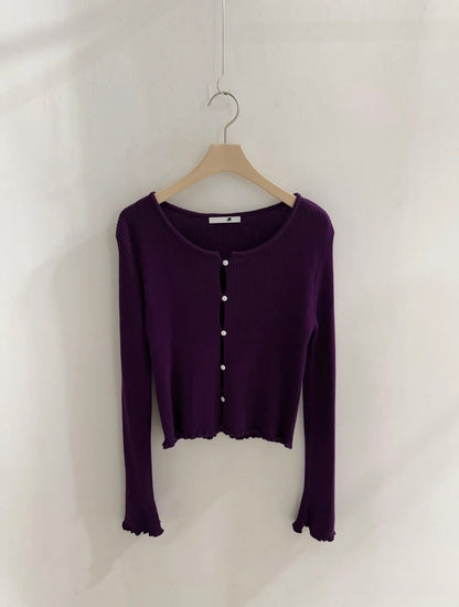 Frill Dive Knit Cardigan(~9/23)
