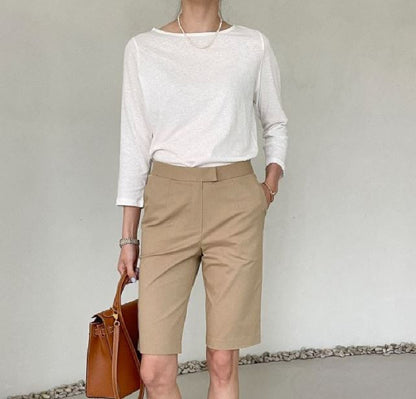 * Slim Fit Bermuda Shorts
