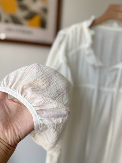 Soft Tie Blouse with Pleats - AdoreMeU