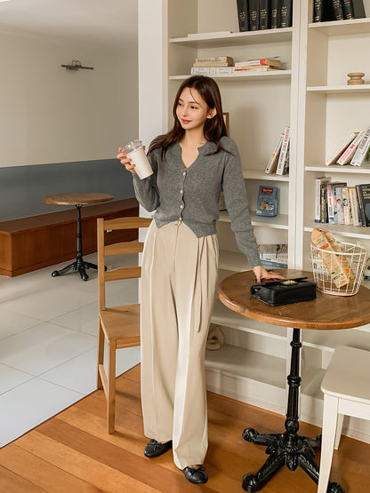 Hug Belt Wide Slacks - AdoreMeU