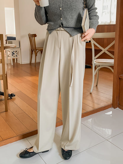 Hug Belt Wide Slacks - AdoreMeU