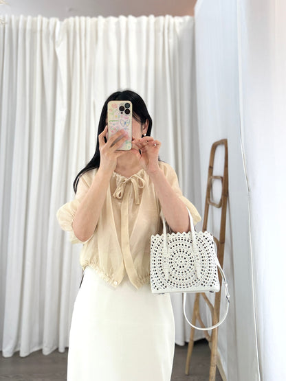 Organza Shirring Blouse