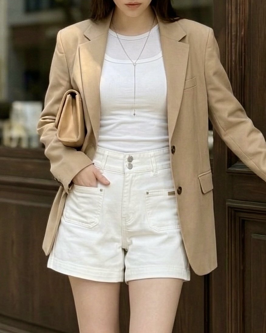 * High Band Front Pocket Shorts