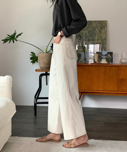 Stitchy Cream Pants