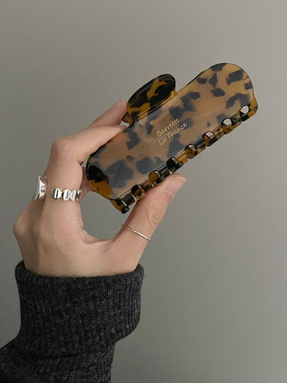 French Leopard Hair Clip