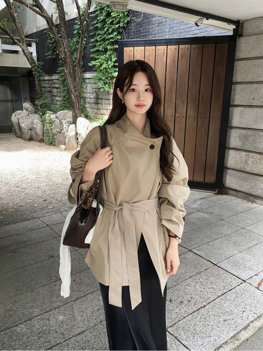 High-Neck Trench Jacket