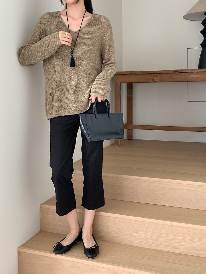 Slit Loose Knit Sweater(~10/18)