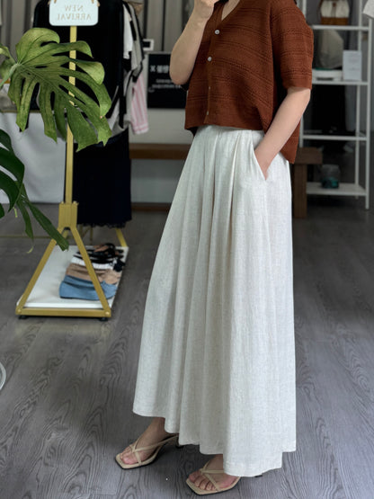 Linen Skirt Pants - AdoreMeU