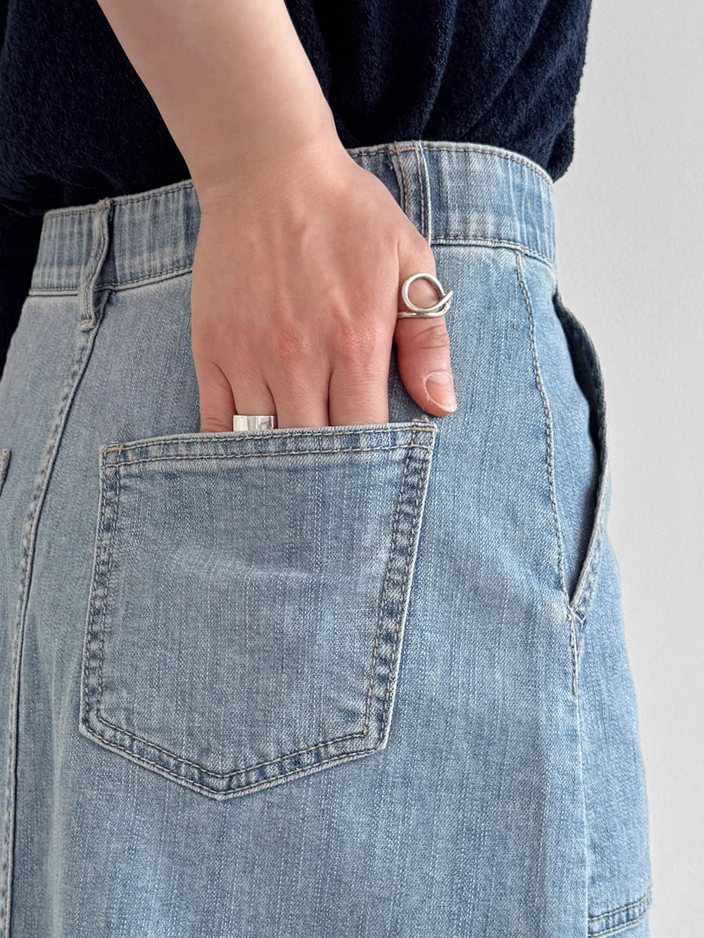 Front Pocket Denim Skirt(~7/6)