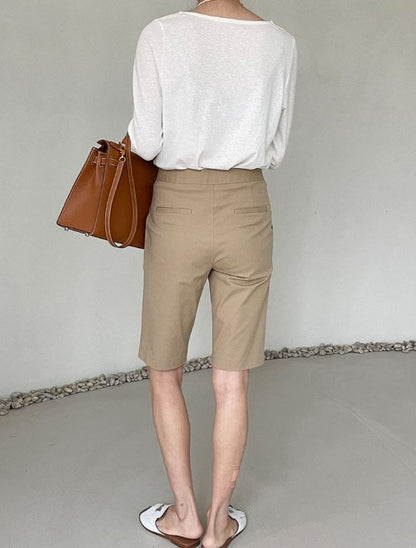 * Slim Fit Bermuda Shorts