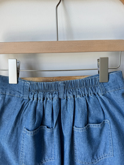 A-Line Tank & Soft Denim Shorts Set - AdoreMeU