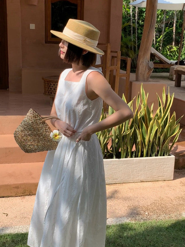 * Lace Square Neck Dress