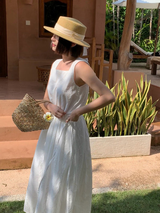 * Lace Square Neck Dress