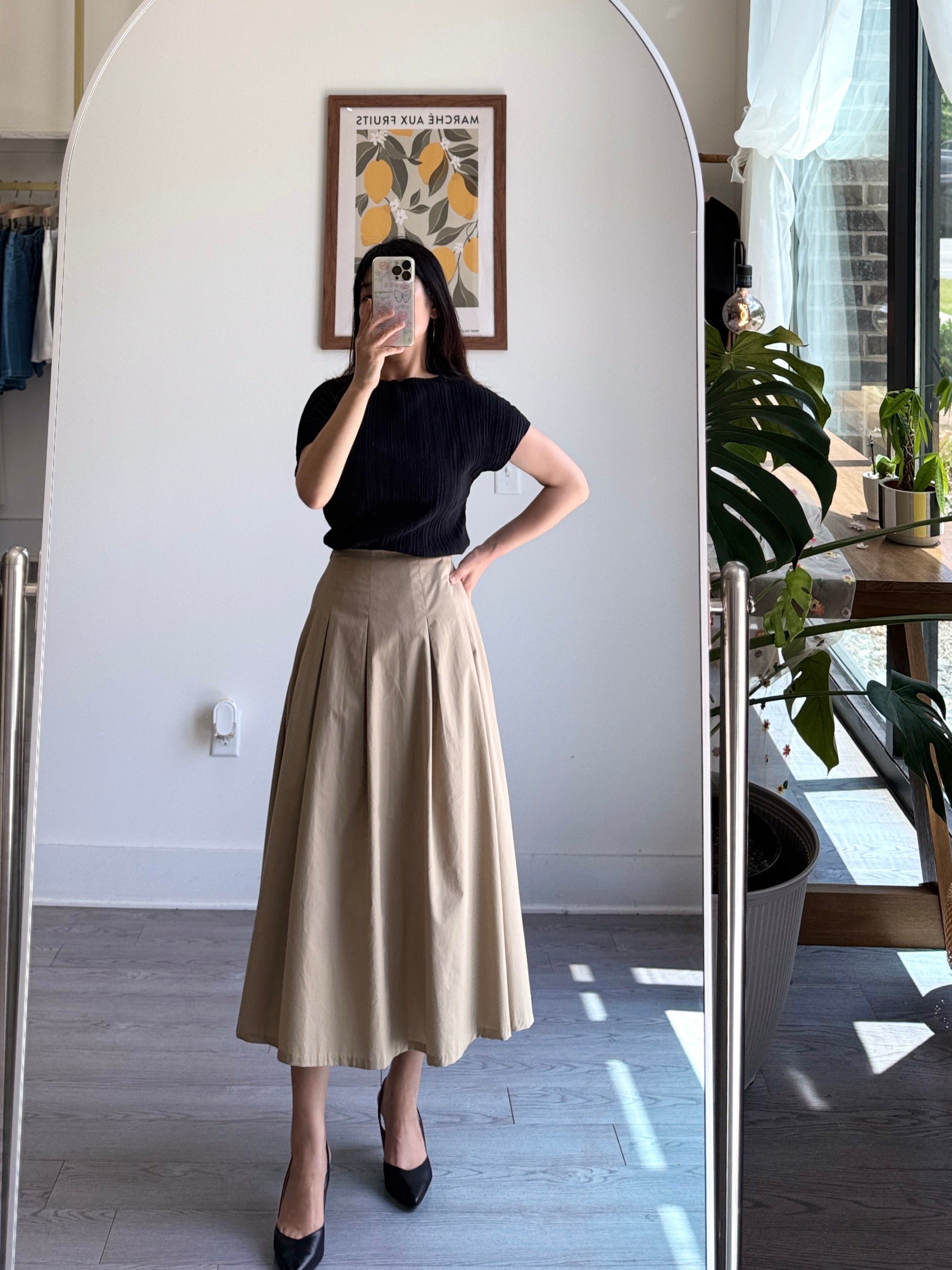 Pintuck Flare Skirt | Bottoms– AdoreMeU