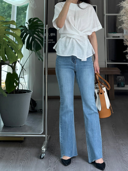 Unbalance Bootscut Denim - AdoreMeU