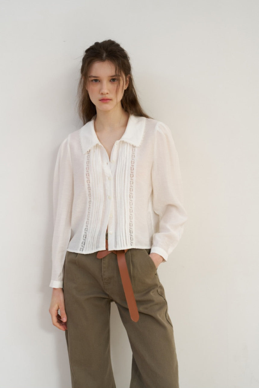 *Lace Pintuck Blouse