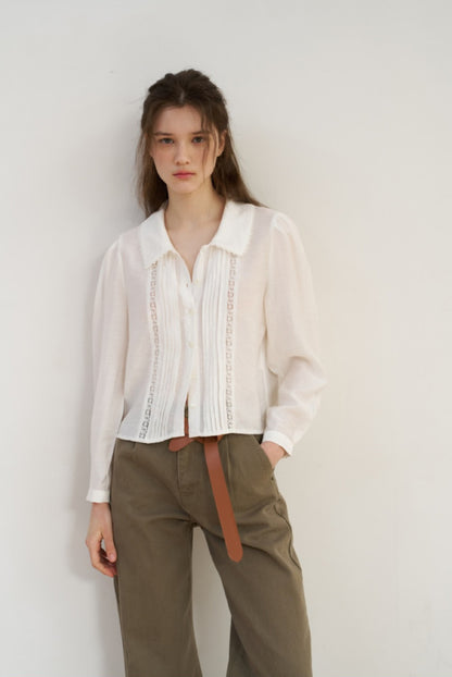 *Lace Pintuck Blouse