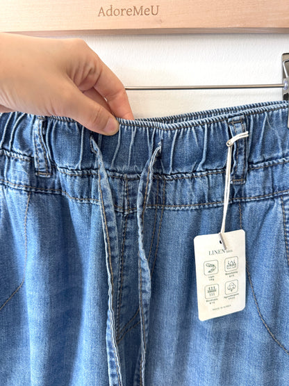 Banding Wide Denim - AdoreMeU