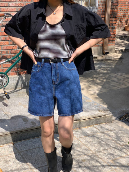 *  Simple Denim Shorts