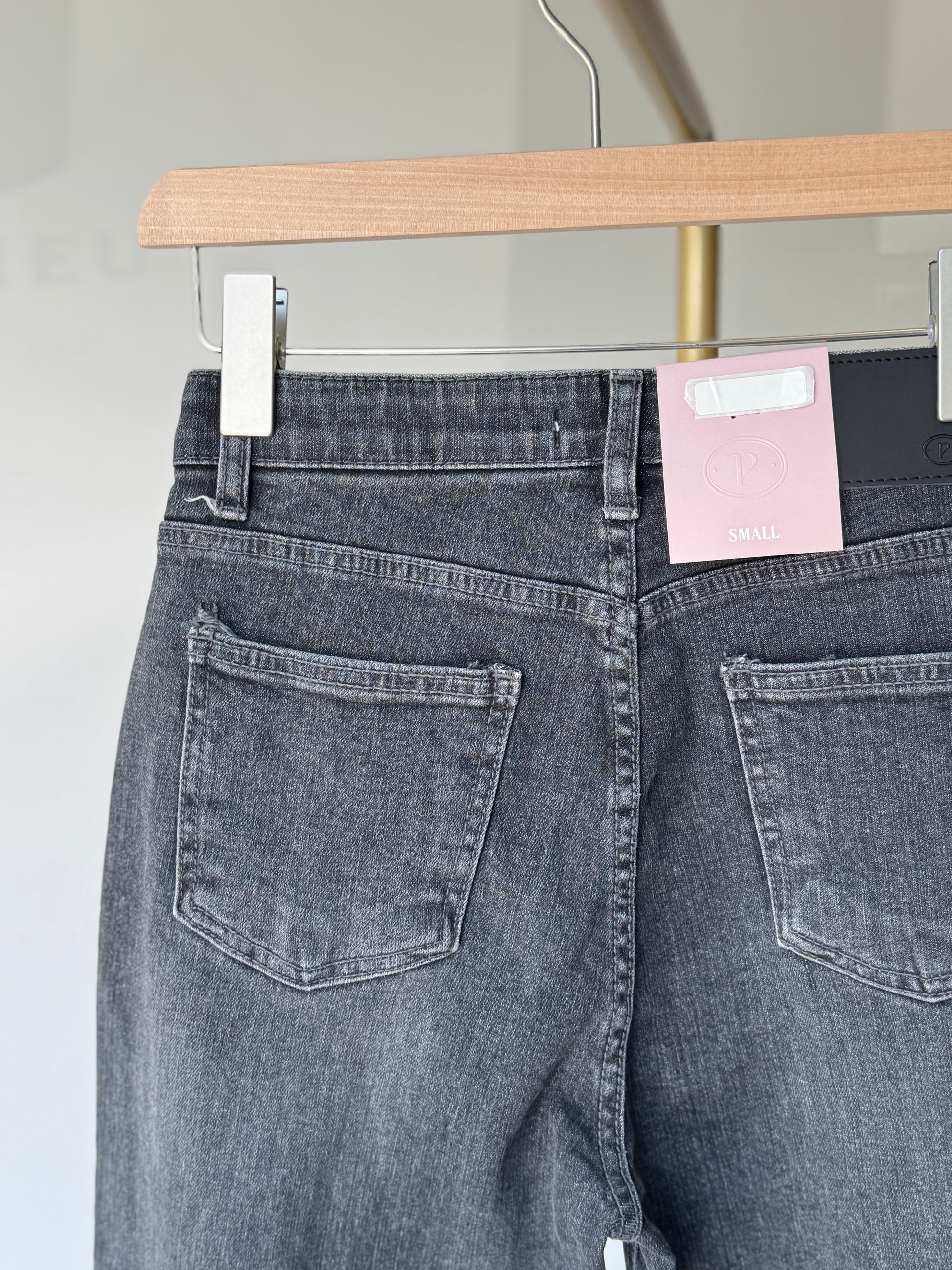 Gray Wide Straight Denim - AdoreMeU