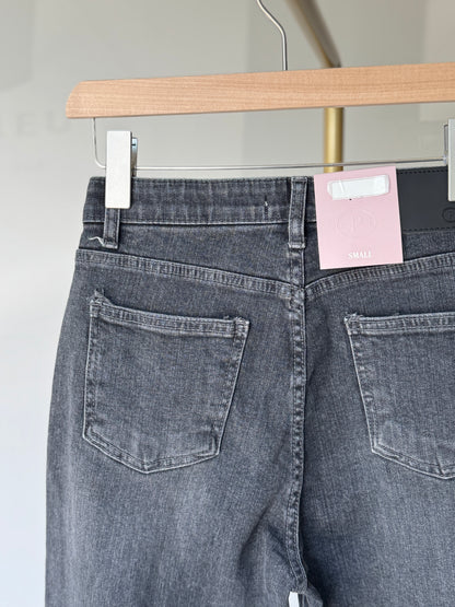 Gray Wide Straight Denim - AdoreMeU