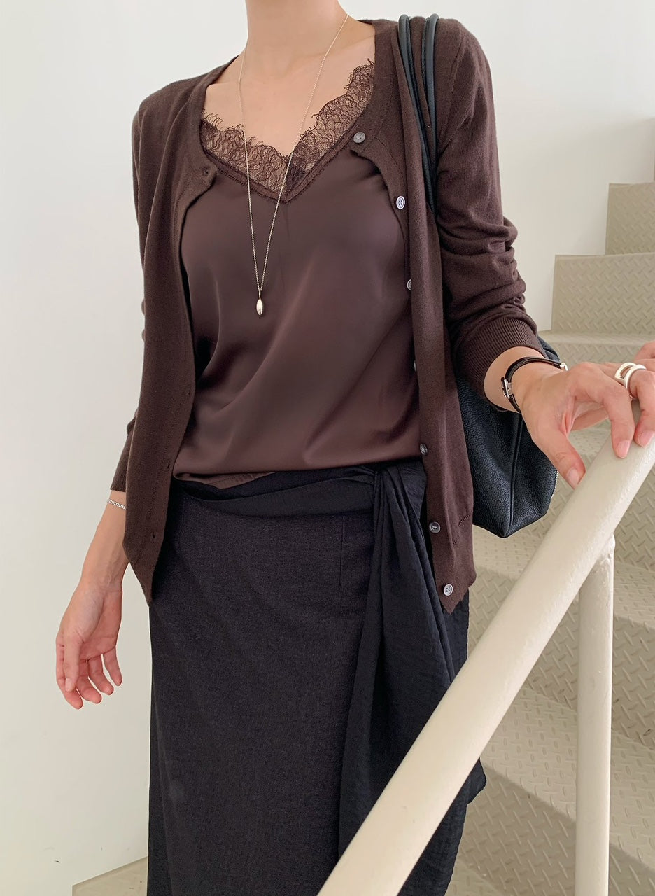 Lace Layered Cardigan(~10/22)