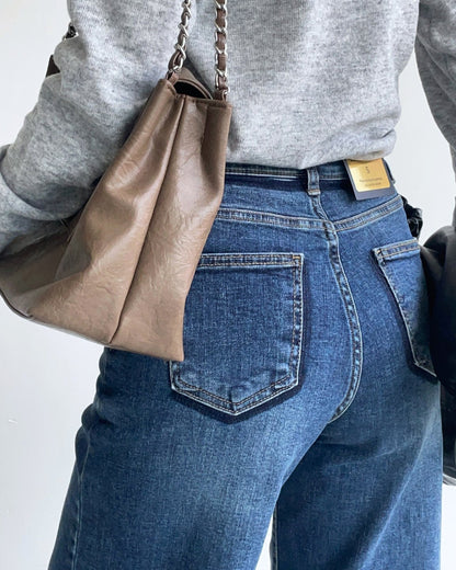 Banding Wide Flare Jeans (~9/5)