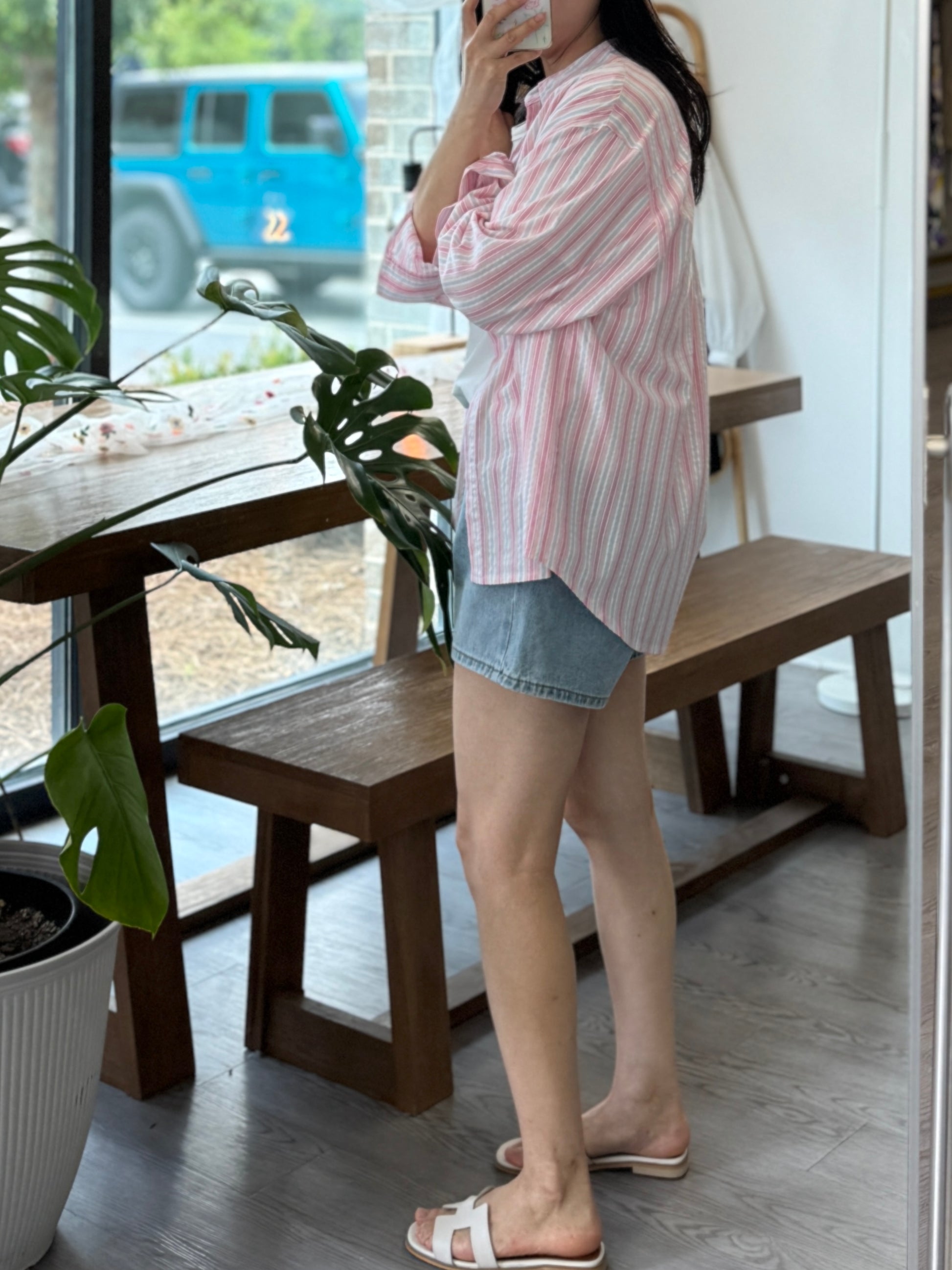 Color Stripe Shirt - AdoreMeU