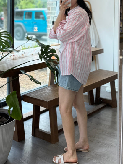 Color Stripe Shirt - AdoreMeU