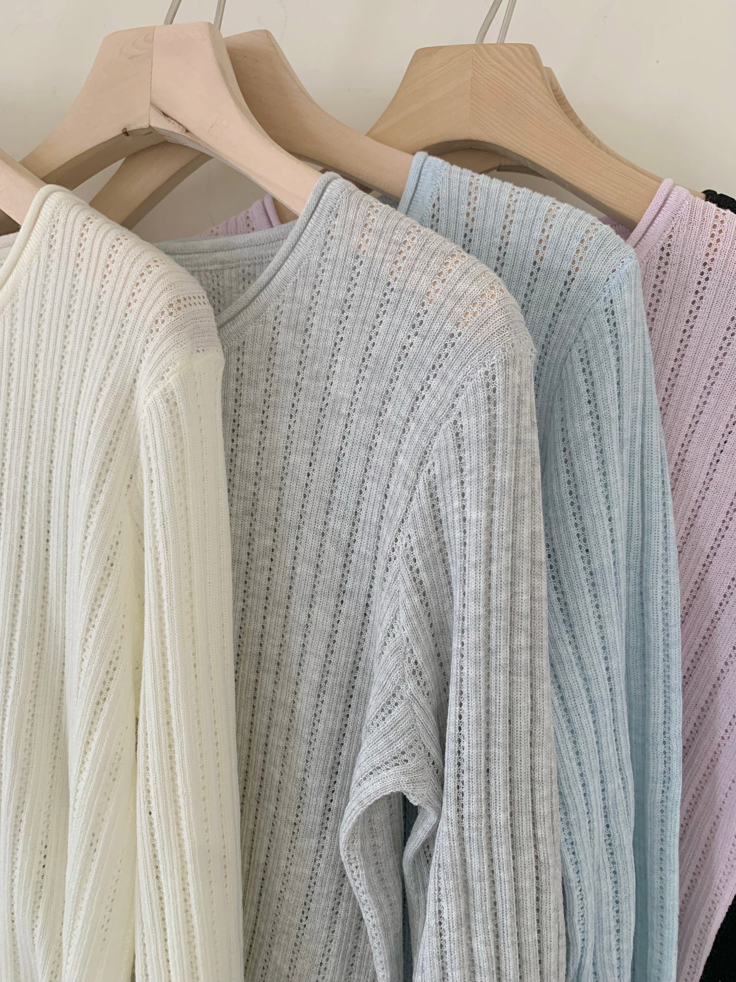 * Punching Knit Summer Cardigan