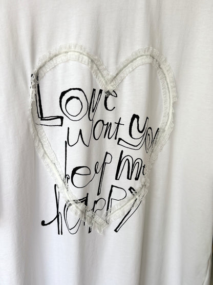 Lace Heart T-shirt - AdoreMeU