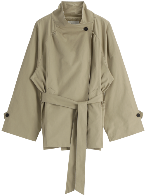 High-Neck Trench Jacket