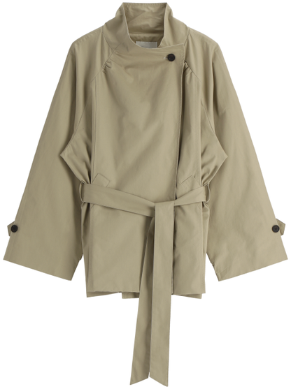 High-Neck Trench Jacket